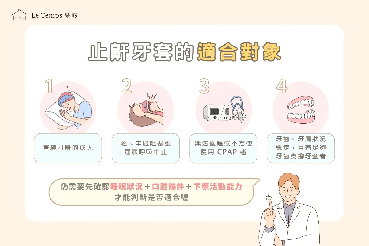 止鼾牙套的適合對象
